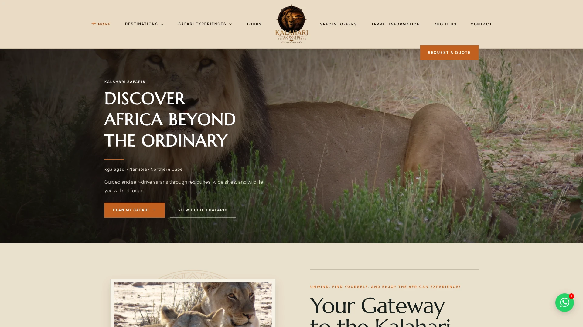 Kalahari Safaris project preview